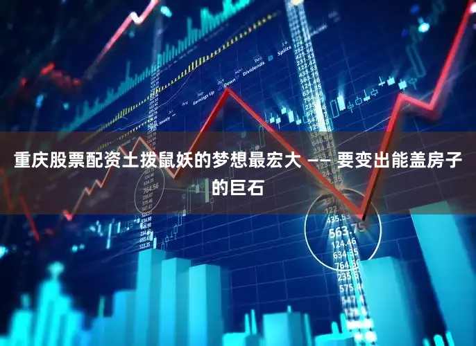 重庆股票配资土拨鼠妖的梦想最宏大 —— 要变出能盖房子的巨石