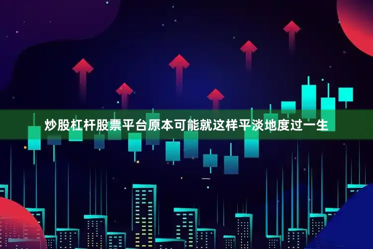 炒股杠杆股票平台原本可能就这样平淡地度过一生
